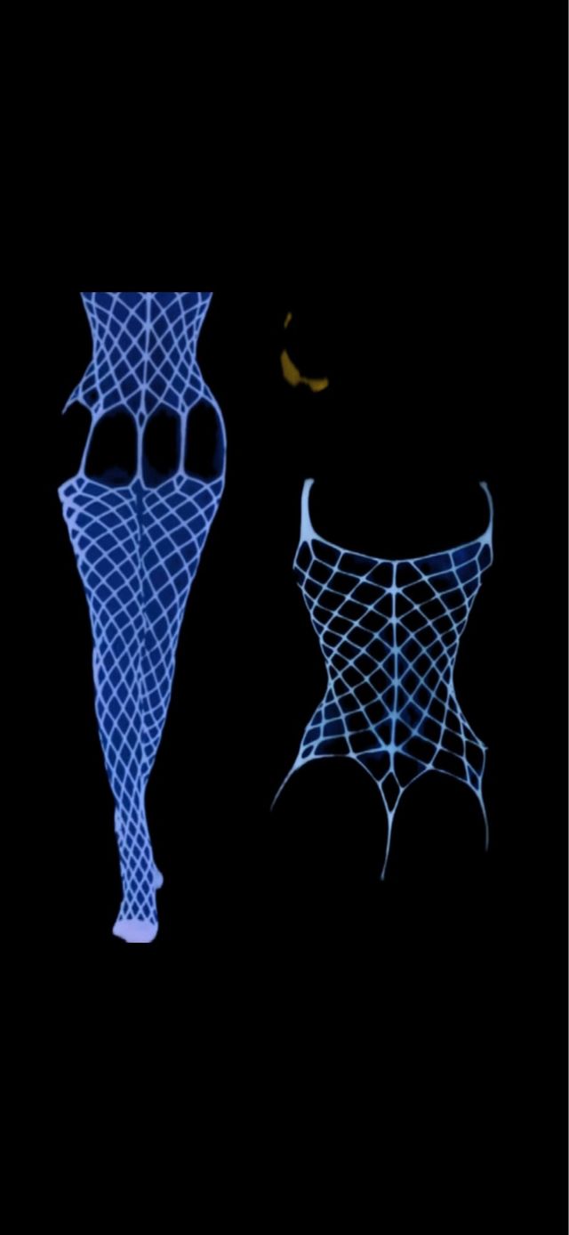 Malla de rejilla con efecto fluorescente