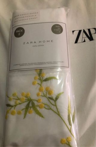 Fundas Almohada Bordadas Zara Home Pack 2