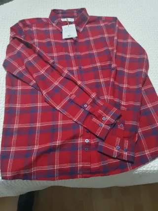 Camisa cuadros roja El Corte Inglés 13-14 años