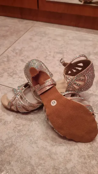 Zapatos de Baile Rosa y Plateado