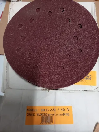 Discos Lija Velcro 220 mm