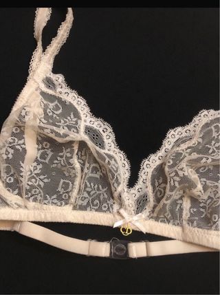 Sujetador vintage Dior encaje beige