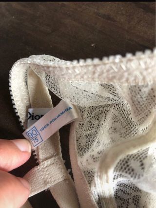 Sujetador vintage Dior encaje beige