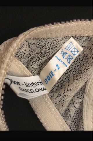 Sujetador vintage Dior encaje beige