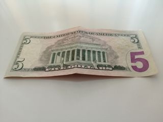 Banconota 5 Dollari USA Serie 2013 Autentica