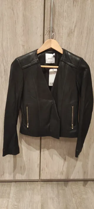 Chaqueta Piel Mango Talla XS