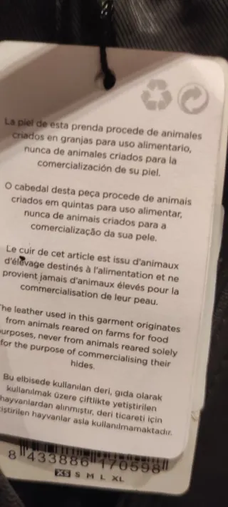 Chaqueta Piel Mango Talla XS