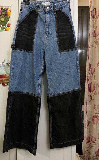 Jeans Bershka Palazzo Patchwork Donna