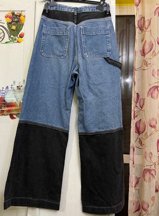 Jeans Bershka Palazzo Patchwork Donna