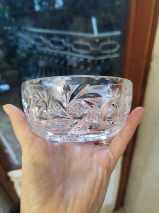 Porta oggetti in cristallo con coperchio