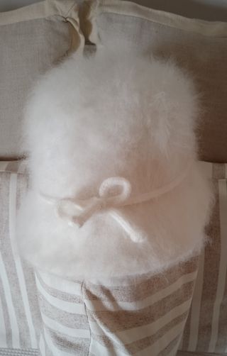 Gorro Angora T.U/T.M Blanco