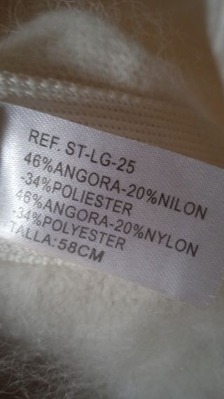 Gorro Angora T.U/T.M Blanco