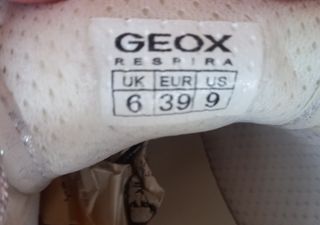 Zapatillas Geox Mujer Talla 39 Blancas y Plateadas