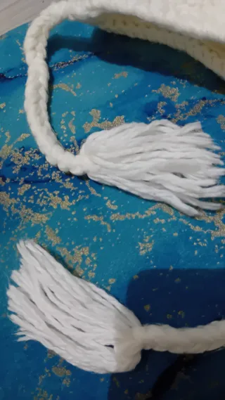 Gorro de lana blanco con pompón Pull&Bear