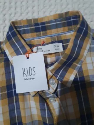 Camisa cuadros niño 13-14 años