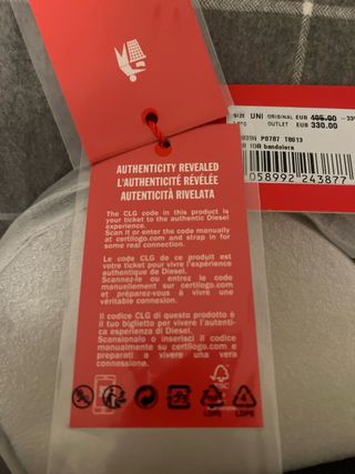 Borsa Diesel 1DR nera brillante