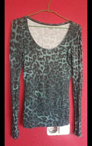 Camiseta manga larga leopardo