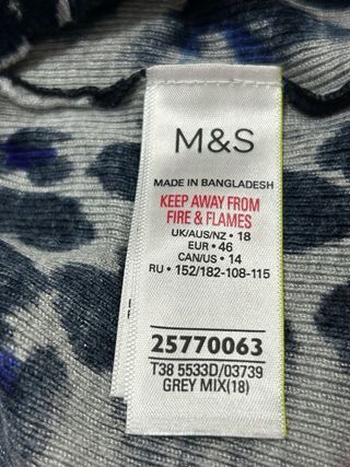 Jersey M&S Animal Print Talla M