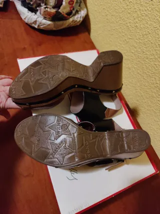 Sandalias Pedro Miralles Piel Marrón y Negra