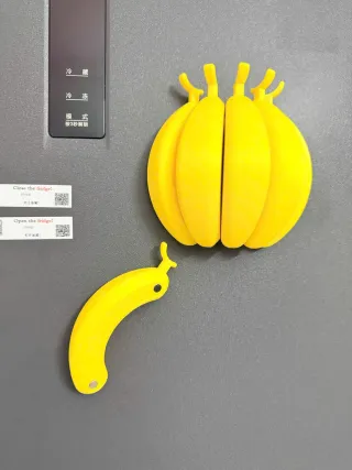 Imán nevera plátano