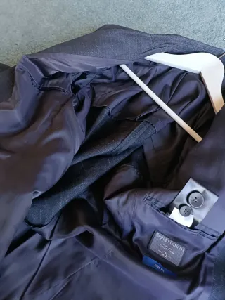 Americana de lino azul