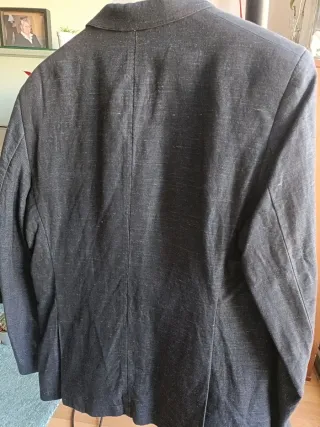 Americana de lino azul