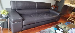 Sofá Natuzzi Piel Negro