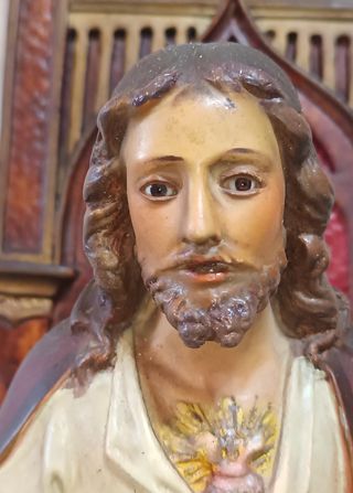 Antigua Escultura Sagrado Corazón de Jesús Olot