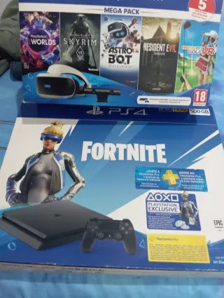 Consola Sony PS4 Negra Fortnite Mega Pack
