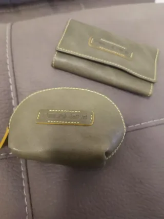 Monedero y porta llaves Pielnoble verde oliva