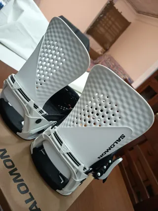 Fijaciones Salomon Hologram Talla S Blancas