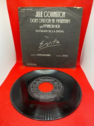 Vinilo 7 Julie Covington - Don't Cry For Me Argent