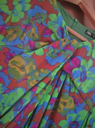 Vestido Zara Fiesta Estampado