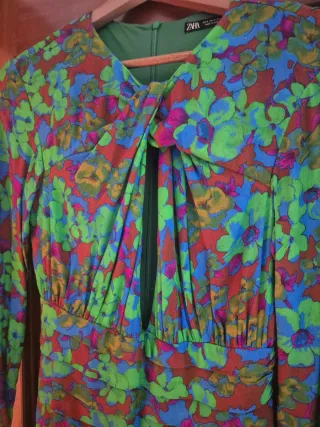 Vestido Zara Fiesta Estampado