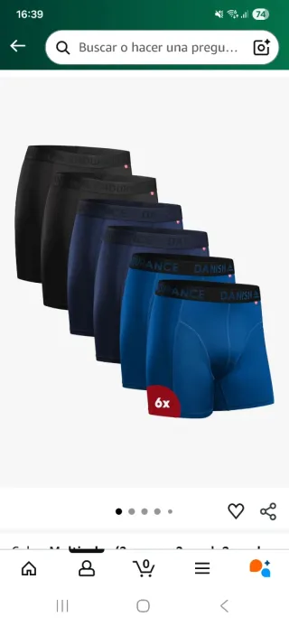 Pack 6 Calzoncillos Danish Endurance