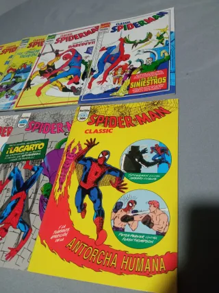 Colección de 9 comics antiguos de Spiderman