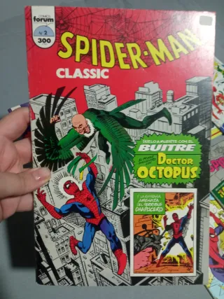 Colección de 9 comics antiguos de Spiderman