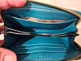 Monedero Michael Kors Teal y Dorado