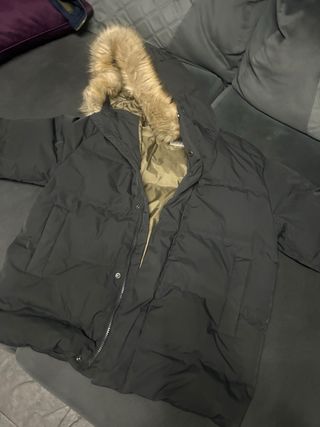 Abrigo Zara niño capucha pelo talla 11-12 años