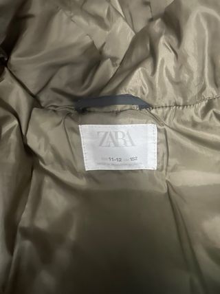 Abrigo Zara niño capucha pelo talla 11-12 años