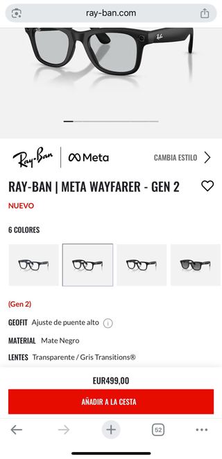 Gafas Ray-Ban Meta Wayfarer
