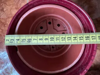 3 macetas de gres lacado + 3 interiores