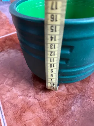 3 macetas de gres lacado + 3 interiores