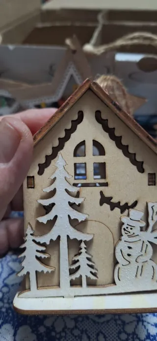 6 Decorazioni Natalizie in Legno