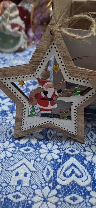 6 Decorazioni Natalizie in Legno