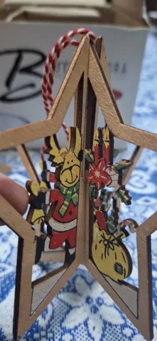 6 Decorazioni Natalizie in Legno