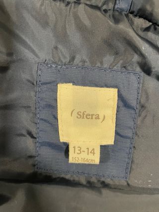 Chaleco niño azul con capucha