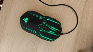 Ratón Gaming Negro con Luces Verdes