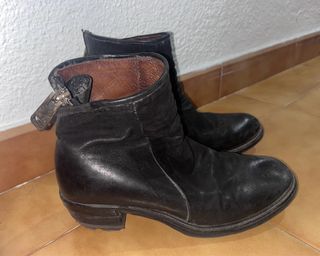 Botas AS98 Piel Negra Cremallera