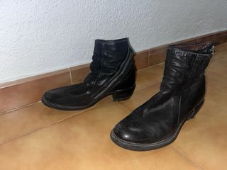 Botas AS98 Piel Negra Cremallera
